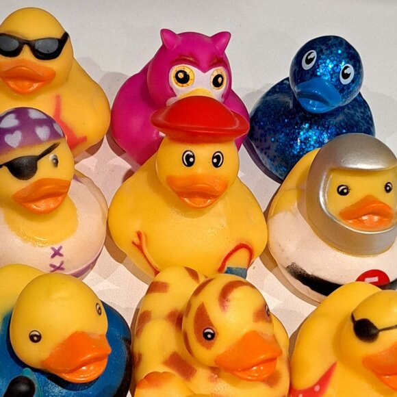 Lot of 69 assorted rubber ducks. Pirates, police men, owls, chicken, princess - Picture 2 of 16